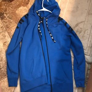 PINK blue full zip, never worn!